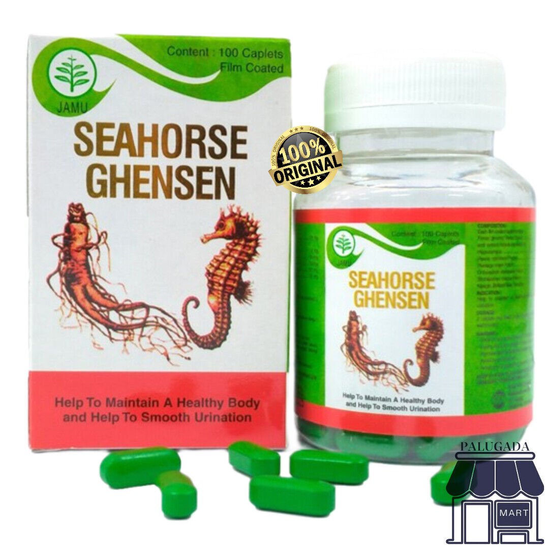 Original SeaHorse Ghensen Herb 100 Caplet Overcoming Back Pain Kidney & Urinary Tract Health